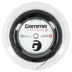 Live Wire XP Black 16G Tennis String Reel-Strings-Gamma-34116-DEFAULT-L-Tennis Express