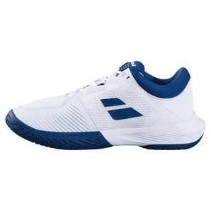 Men's SFX 4 Tennis Shoes White and Estate Blue-Footwear-Babolat-3A0S25A529-1005S25-3-Tennis Express