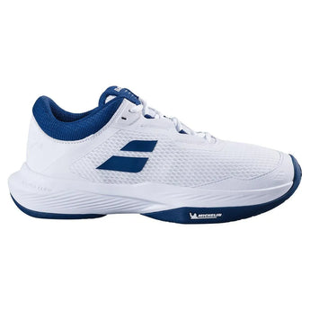 Men's SFX 4 Tennis Shoes White and Estate Blue-Footwear-Babolat-3A0S25A529-1005S25-4-Tennis Express