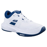 Men's SFX 4 Tennis Shoes White and Estate Blue-Footwear-Babolat-3A0S25A529-1005S25-Tennis Express