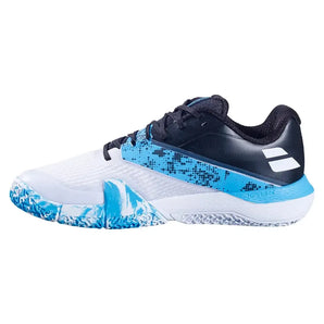 Men's Movea Padel Shoes White and Cyan Blue-Footwear-Babolat-3A0S25B571-1102-Tennis Express