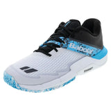 Men's Movea Padel Shoes White and Cyan Blue-Footwear-Babolat-3A0S25B571-1102S25copy-Tennis Express