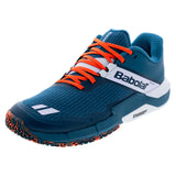 Men's Movea 2 Padel Shoes Seaport and Cherry Tomato,Footwear,Babolat,Seaport/Cherry Tomato,6.5,Tennis Express,3A0S26B571-4147copy