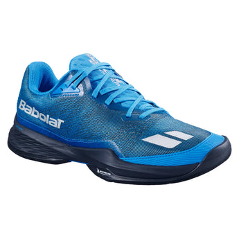 Men's Jet Mach Pickleball Shoes, Babolat, Blue/Black, Tennis Express, 3A0S26B932-4113-BLUE-BLACK-1