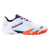 Mens J.Lebron Premura 3 Tennis Shoes White and Orange-Footwear-Babolat-3A0S26C908-1101S26-1-2-[Sku]-Tennis Express
