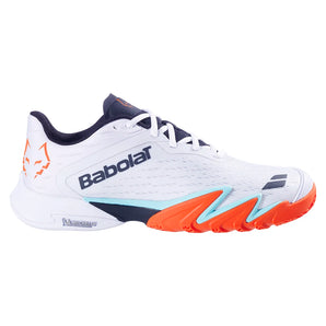 Mens J.Lebron Premura 3 Tennis Shoes White and Orange-Footwear-Babolat-3A0S26C908-1101S26-1-2-[Sku]-Tennis Express