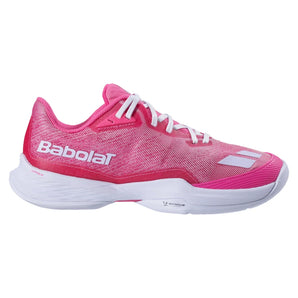 Women's Jet Mach Pickleball Shoes Fluo Pink and White, Babolat, Tennis Express, 3A1F26B933-5087F26-1