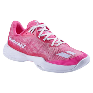 Women's Jet Mach Pickleball Shoes Fluo Pink and White, Babolat, Fluo Pink/White, Tennis Express, 3A1F26B933-5087F26-FLUO-PINK-WHITE-1