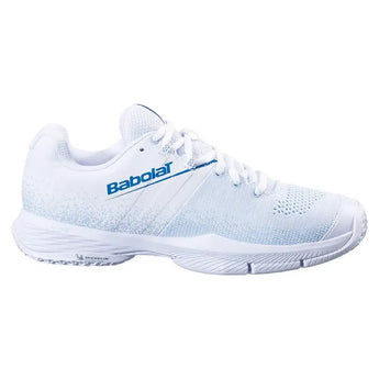 Women's Sensa Padel Shoes White and Cool Blue-Footwear-Babolat-3A1S25C757-1104-3-Tennis Express