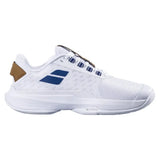 Women's Jet Tere 2 Wimbledon Tennis Shoes White and Blue Navy-Footwear-Babolat-3A1S25C772-1097U25-1-Tennis Express