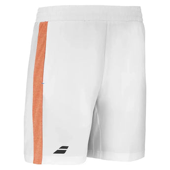 Boys' Play Tennis Short White and Orange-Apparel-Babolat-3BTF061-1000U25-3-3-[Sku]-Tennis Express