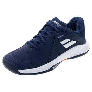 Juniors' Propulse 3 Tennis Shoes Estate Blue and White-Footwear-Babolat-3KJ2S25A478-4001S25-Tennis Express