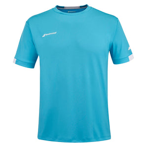 Men's Crew Neck Tennis Top Cyan Blue-Apparel-Babolat-, [current_file_name-Tennis Express