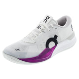 Women's THE ROGER Pro 3 Tennis Shoes White and Muscadine,Footwear,On,White/Muscadine,5,Tennis Express,3WG10316030-F26-2copy