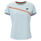 Women's Play Cap Sleeve Tennis Top Illusion Blue,Apparel,Babolat,Illusion Blue,XS,Tennis Express,3WTG011-4142