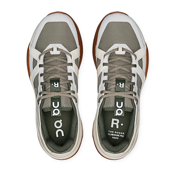 Juniors THE ROGER Clubhouse Pro Tennis Shoes Ivory and Olive,Footwear,On,,,Tennis Express,3YE10013427-F26-3