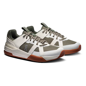 Juniors THE ROGER Clubhouse Pro Tennis Shoes Ivory and Olive,Footwear,On,Ivory/Olive,3.5Y,Tennis Express,3YE10013427-F26