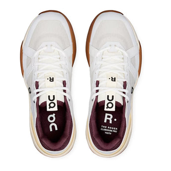 Juniors' THE ROGER Clubhouse Pro Tennis Shoes White and Maroon-Footwear-On-3YE10014827-4-Tennis Express