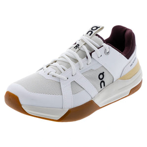 Juniors' THE ROGER Clubhouse Pro Tennis Shoes White and Maroon,Footwear,On,White/Maroon,3.5Y,Tennis Express,3YE10014827copy
