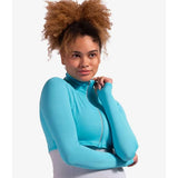 Women's Full Zip Tennis Crop Top-Apparel-BloqUV-4010-H21-M2-Tennis Express
