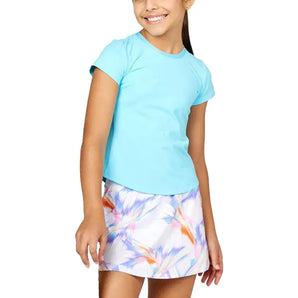 Girls' UV Short Sleeve Tennis Top-Apparel-Sofibella-4057-S24-B-Tennis Express