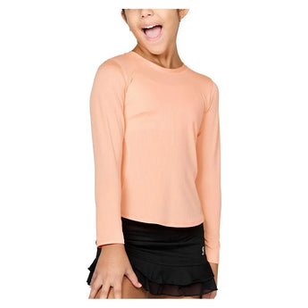Girls' Long Sleeve Tennis Top-Apparel-Sofibella-4058-S25-sor-1-Tennis Express