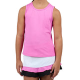 Girls' Pinkology Tennis Tank Super Pink-Apparel-Sofibella-4062PIN-SUP-2-702463Tennis Express
