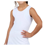 Girls' White Lotus Tennis Tank,Apparel,Sofibella,,,Tennis Express,4062WLO-WHT-2