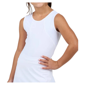 Girls' White Lotus Tennis Tank,Apparel,Sofibella,,,Tennis Express,4062WLO-WHT-2