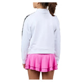 Girls' Pinkology Long Sleeve Tennis Top White-Apparel-Sofibella-4068PIN-WHT-1-Tennis Express