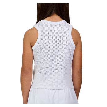 Girls' Racerback Tennis Tank White,Apparel,Sofibella,,,Tennis Express,4092ALW-1