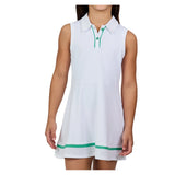 Girls' Tennis Dress White,Apparel,Sofibella,White,XS,Tennis Express,4098ALW