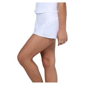 Girls' Tennis Skort White-Apparel-Sofibella-4112TRE-WHTU25-2-Tennis Express