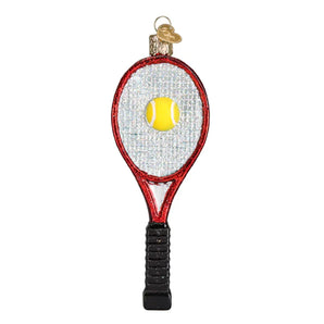 Red Tennis Racquet Ornament-Memorabilia-Old World Christmas-44172-Tennis Express