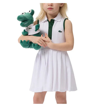 Girls' Heritage Pique Tennis Dress-Apparel-Lacoste-447284-W8L-3-Tennis Express