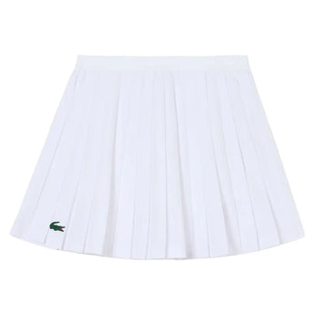 Girls' Logo Sport Pleated Tennis Skirt-Apparel-Lacoste-447286-W8L-1-Tennis Express