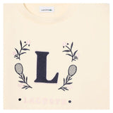 Girls' Spacer Knit Oversized Tennis Crew Beige-Apparel-Lacoste-447624-S7G-7-Tennis Express