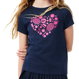 Girls' Core Sport Graphic Tennis Tee,Apparel,Lacoste,UGW Navy,8A,Tennis Express,447785-UGW-F26-1
