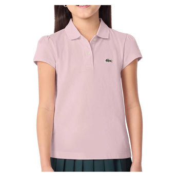 Girls' Scallop Collar Tennis Polo,Apparel,Lacoste,AL5 Pink,8A,Tennis Express,447896-AL5-F26