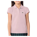 Girls' Scallop Collar Tennis Polo,Apparel,Lacoste,AL5 Pink,8A,Tennis Express,447896-AL5-F26
