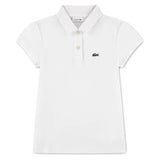 Girls' Scallop Collar Tennis Polo,Apparel,Lacoste,W8L White,8A,Tennis Express,447896-WBL-F26-1