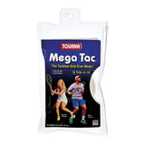 Mega Tac 10 Pack Tennis Overgrip-Accessories-Tourna-45768-WHITE-L-Tennis Express