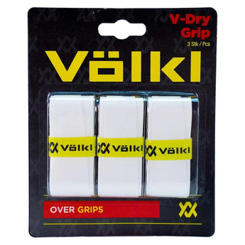 V Dry Tennis Overgrip 3 Pack-Accessories-Volkl-48202-V33451_WHITE-L-Tennis Express