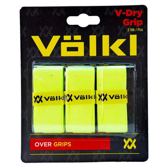 V Dry Tennis Overgrip 3 Pack-Accessories-Volkl-48202-V33453_NEON_YELLOW-L-Tennis Express