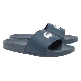 Men's Serve Slide 0.0 Navy and White-Footwear-Lacoste-49CMA0041-092-Tennis Express