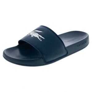 Men's Serve Slide 0.0 Navy and White,Footwear,Lacoste,Navy/White,7,Tennis Express,49CMA0041-092copy