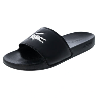 Men's Serve Slide 0.0 Black and White,Footwear,Lacoste,Black/White,7,Tennis Express,49CMA0041-312copy