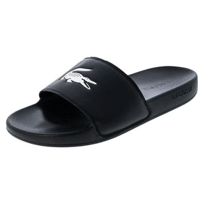 Men's Serve Slide 0.0 Black and White,Footwear,Lacoste,Black/White,7,Tennis Express,49CMA0041-312copy