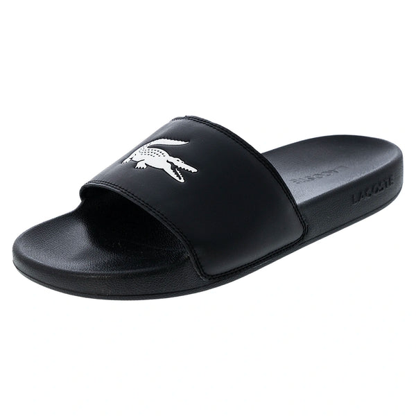 Men's Serve Slide 0.0 Black and White,Footwear,Lacoste,Black/White,7,Tennis Express,49CMA0041-312copy