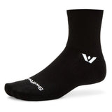 Aspire Quarter Crew High Socks Black-Socks-Swiftwick-4C00001-Tennis Express